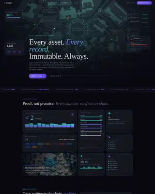 Blockchain Asset Management Landing Page Template