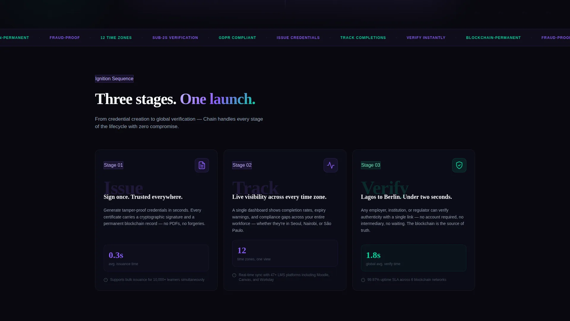 Blockchain-Based LMS App Download Landing Page