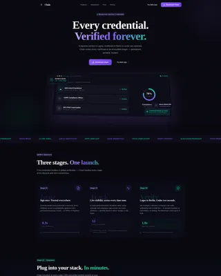 Blockchain-Based LMS App Download Landing Page