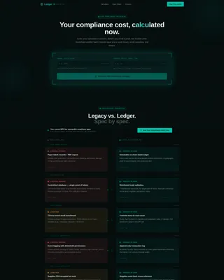 Blockchain-Based Enterprise Software Cost Calculator Website Template