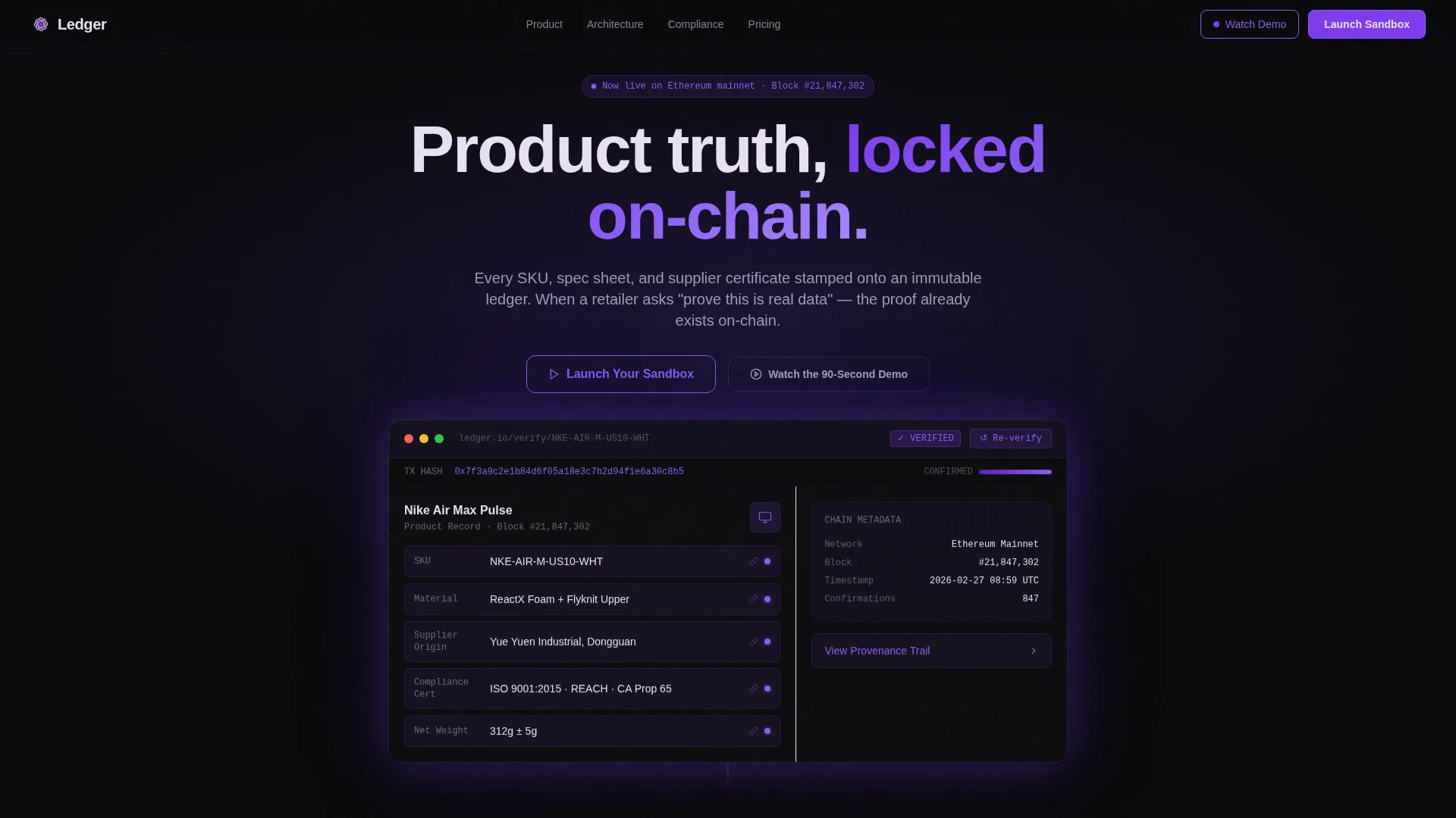 Blockchain-Based Enterprise Software Booking Confirmation Website Template