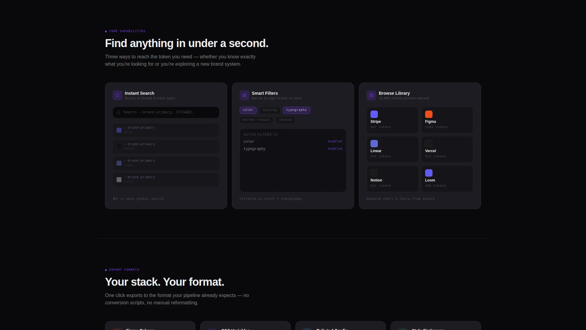 Searchable Brand Guidelines Landing Page Template