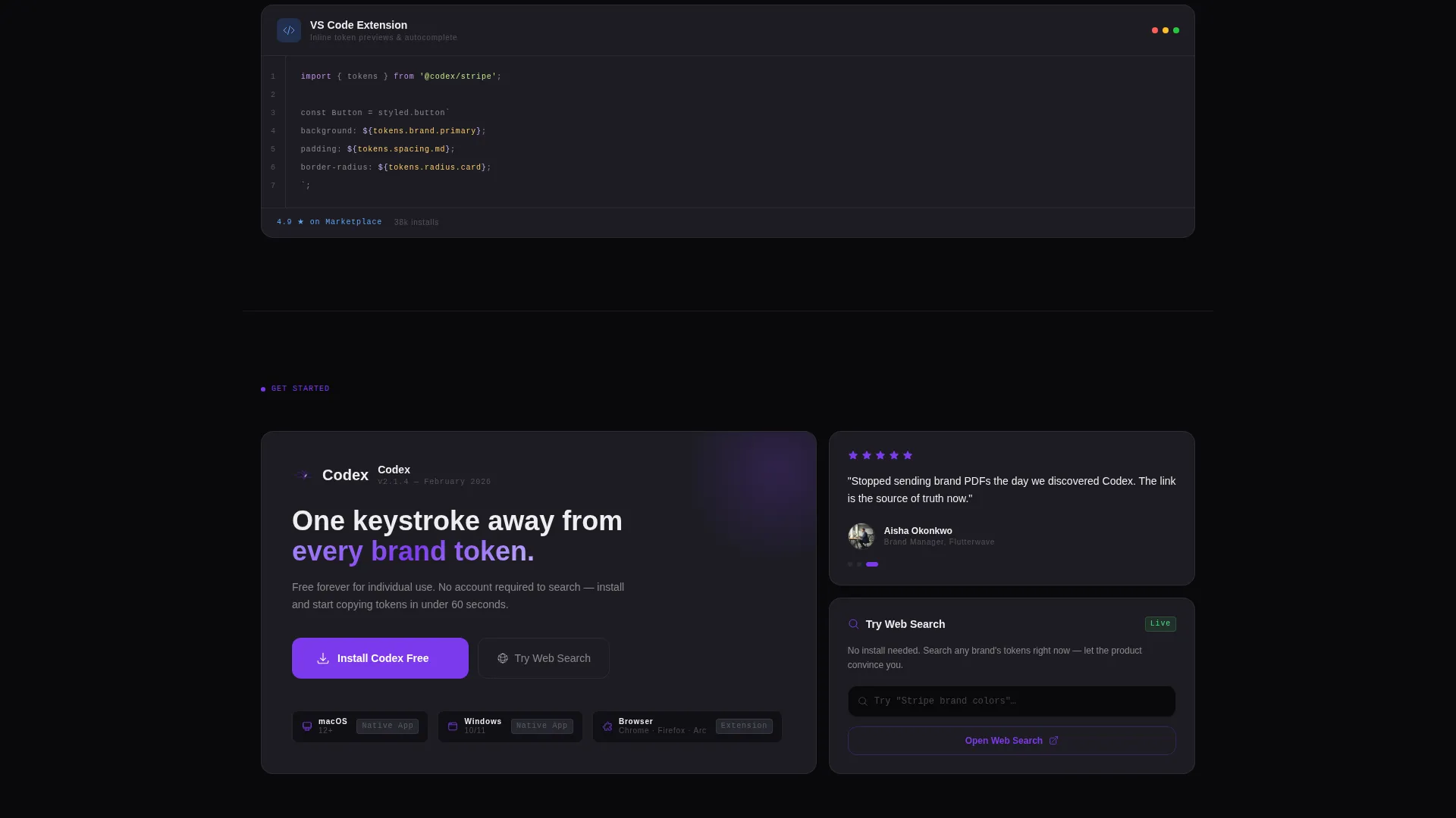 Searchable Brand Guidelines Landing Page Template