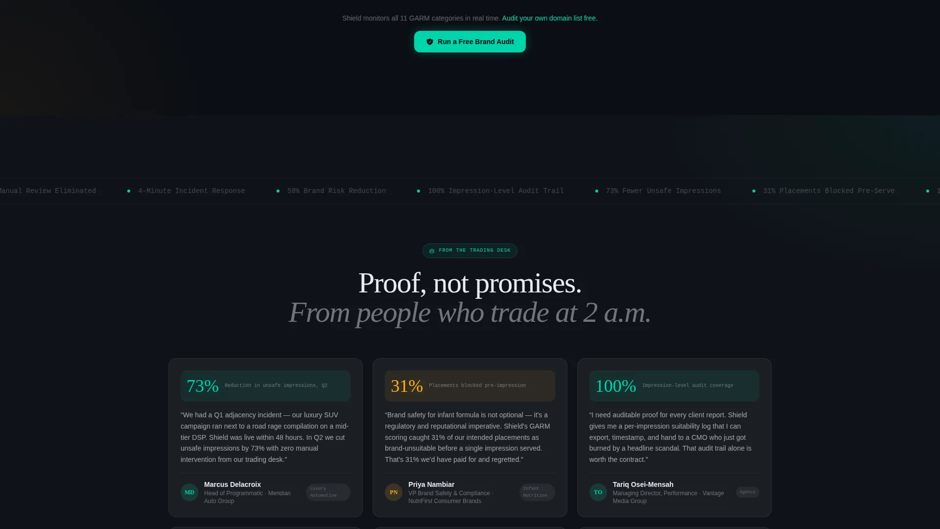 Brand Safety & Suitability Landing Page Template