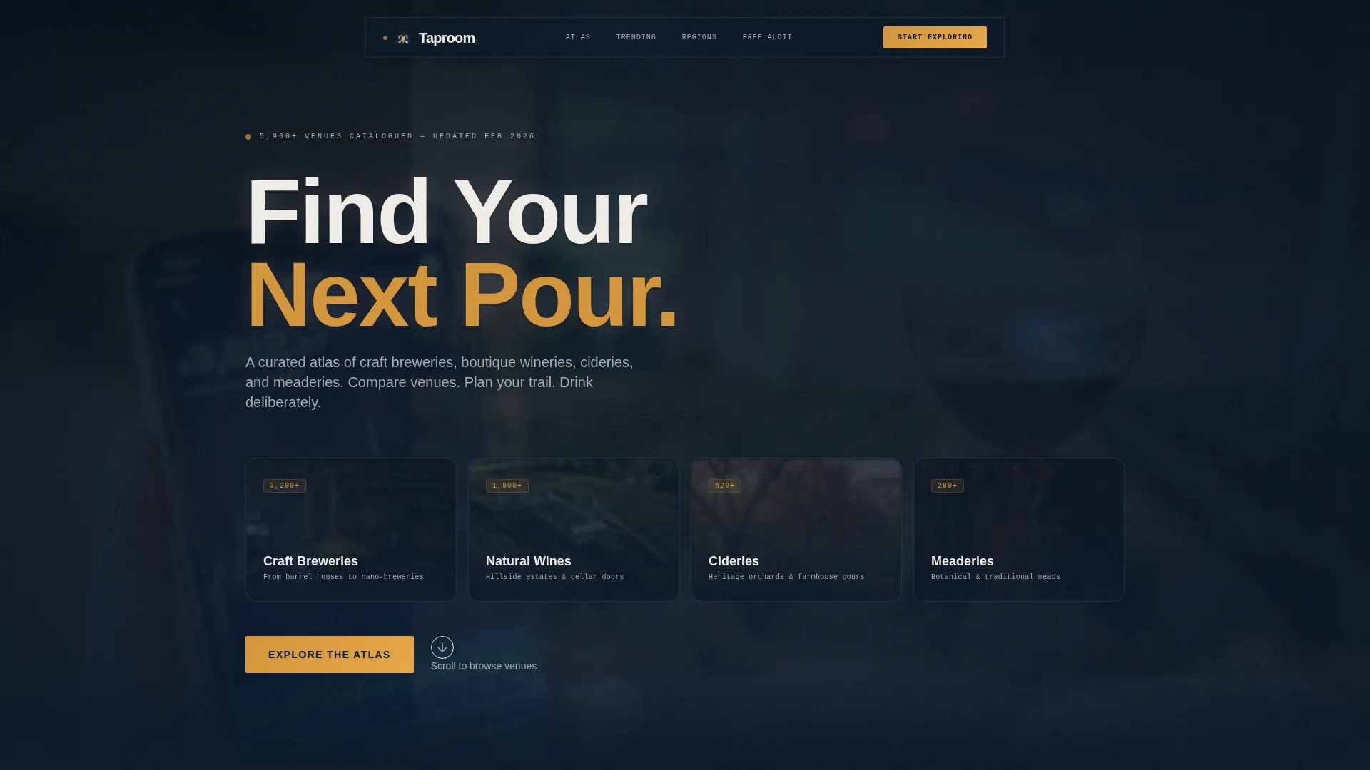 Brewery & Winery Directory Landing Page Template