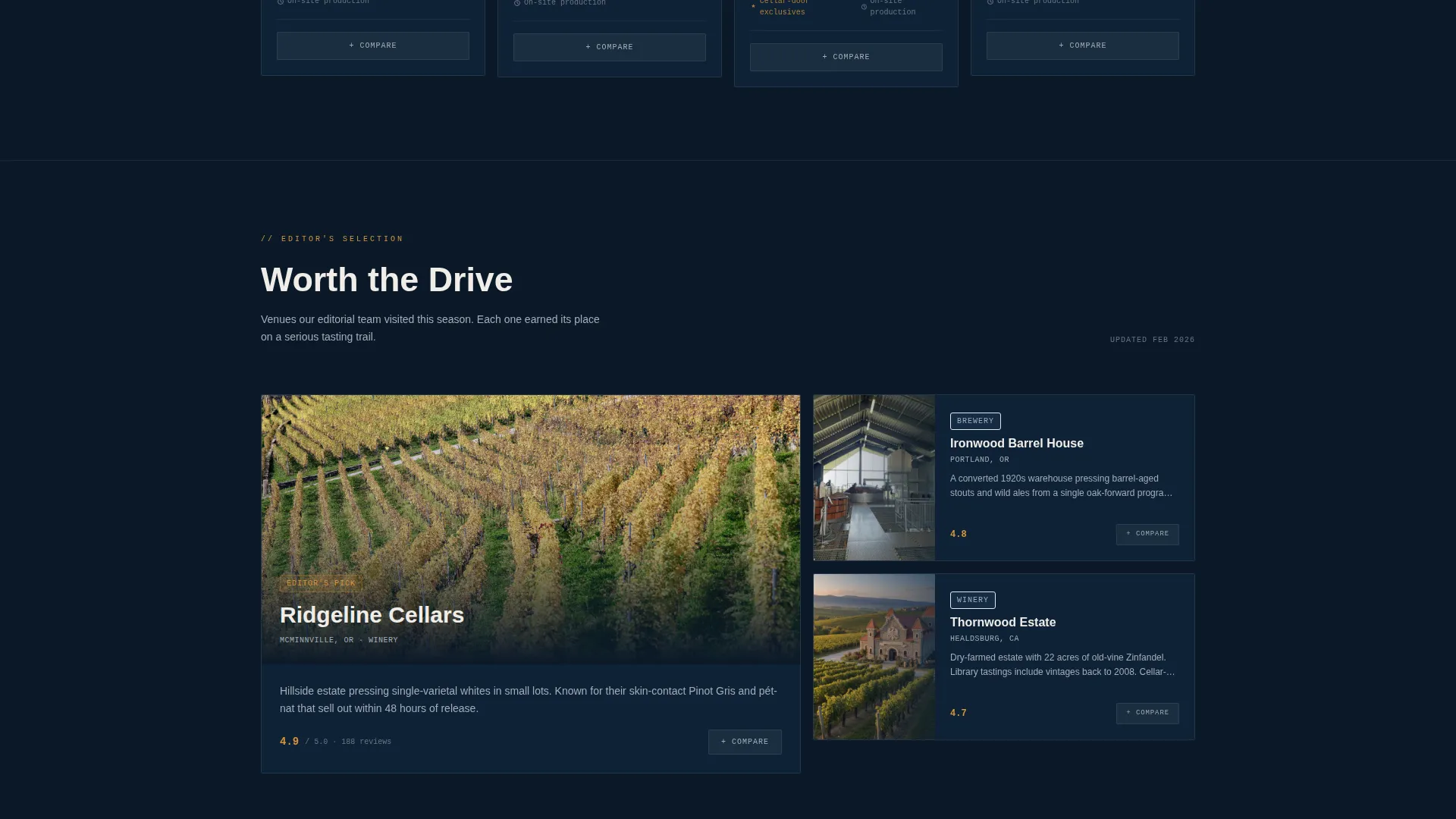 Brewery & Winery Directory Landing Page Template