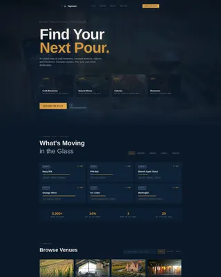 Brewery & Winery Directory Landing Page Template