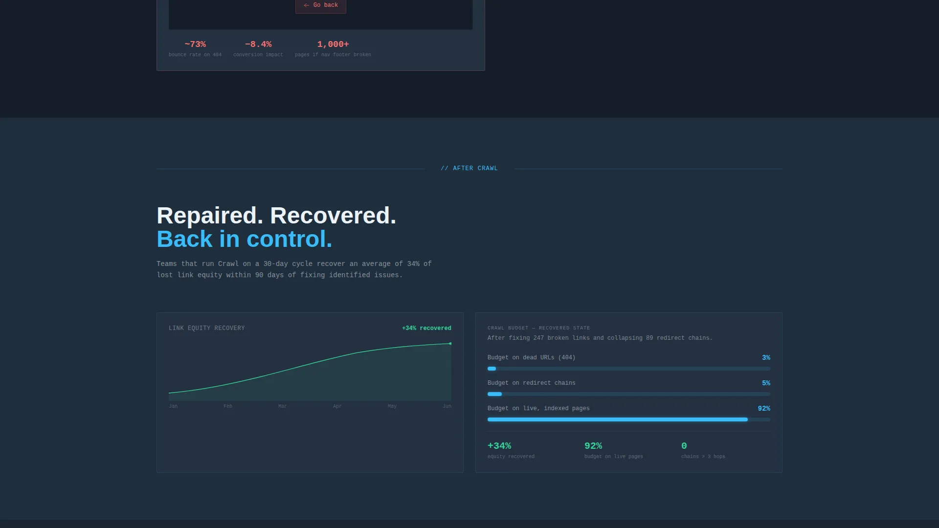 Broken Link Checker Landing Page Template
