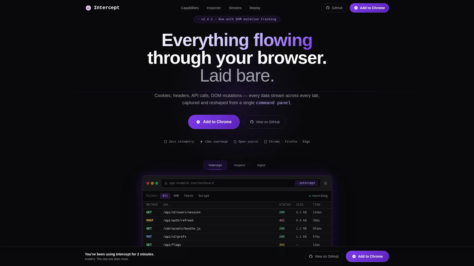 Browser Extension Landing Page Template