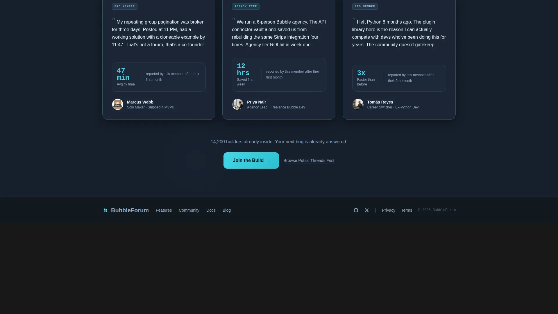 Powerful Community | Free Website Template | Rocket