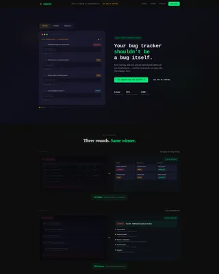 Bug Tracking Landing Page Template | Dashboard Pro