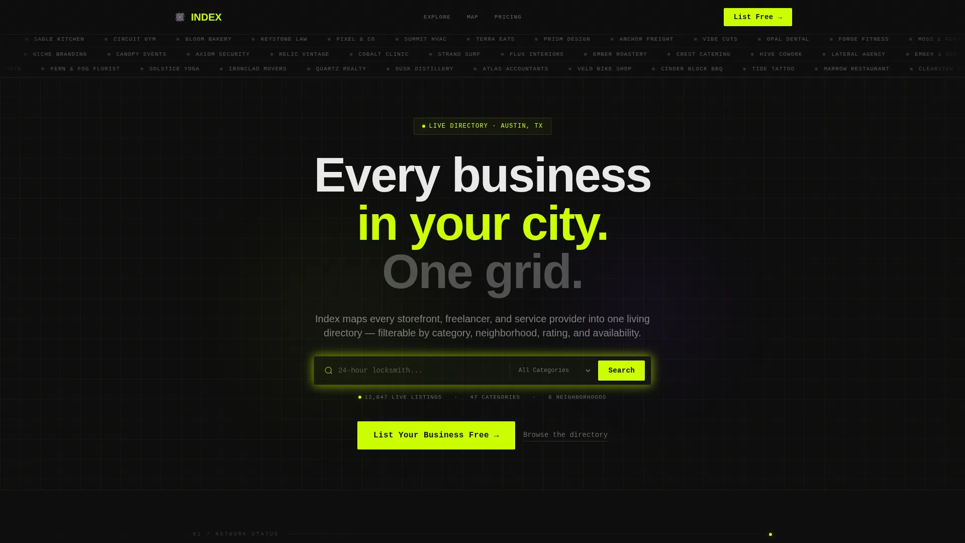 Dynamic Business Directory Landing Page Template