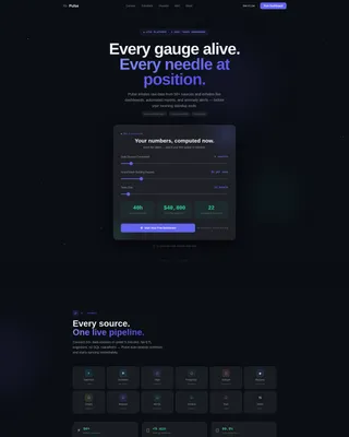 Business Intelligence Platform Landing Page Template