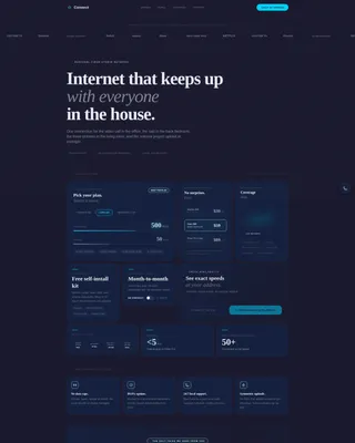 Cable Internet Provider Bento Grid Landing Page