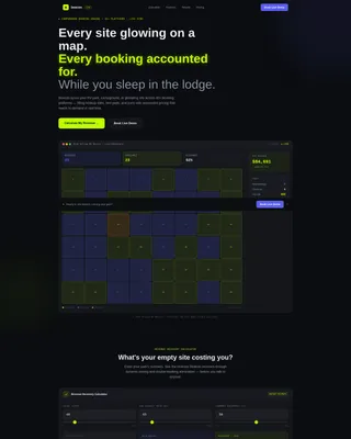 Campground & RV Park Booking App Landing Page