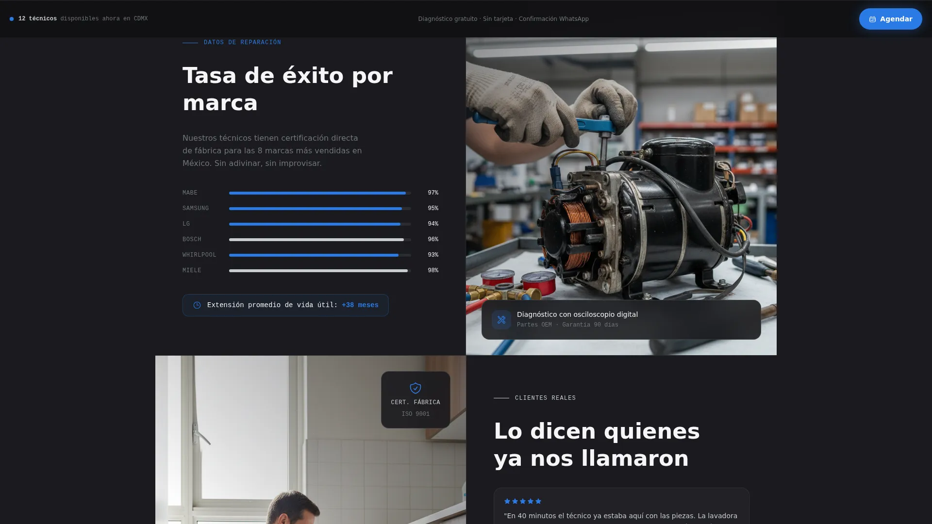 Appliance Repair Landing Page Template for Local Services