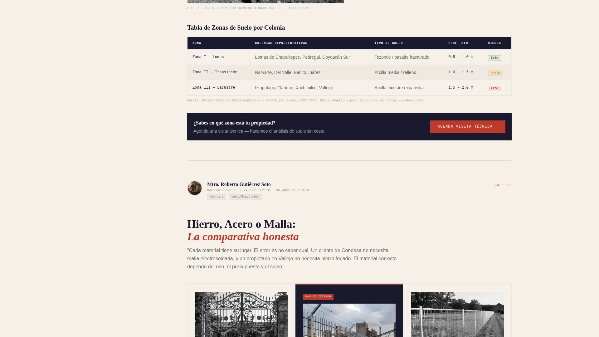 Fencing Landing Page Template for Mexico City Contractors
