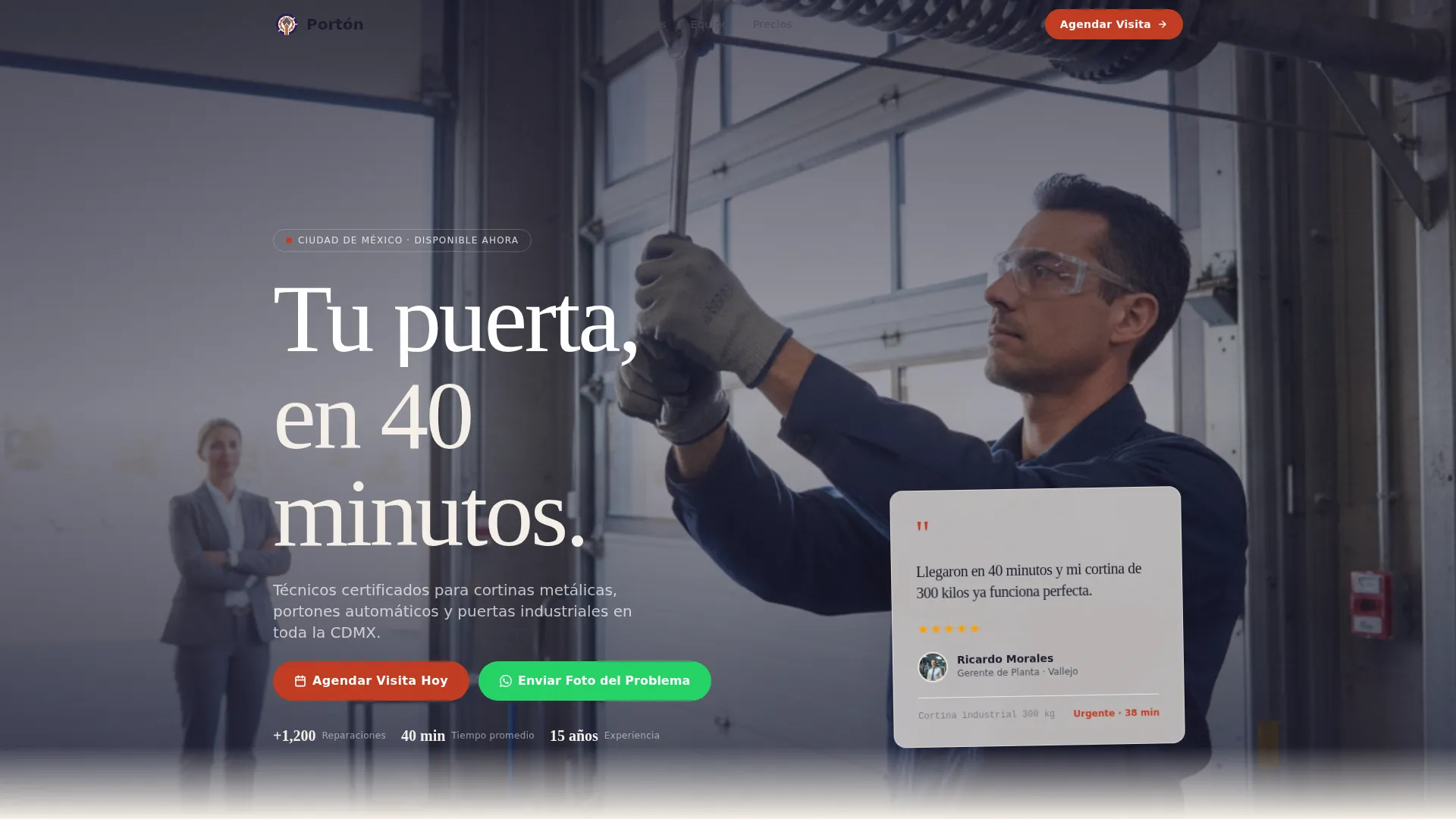 Authoritative Garagedoor Landing Page Template