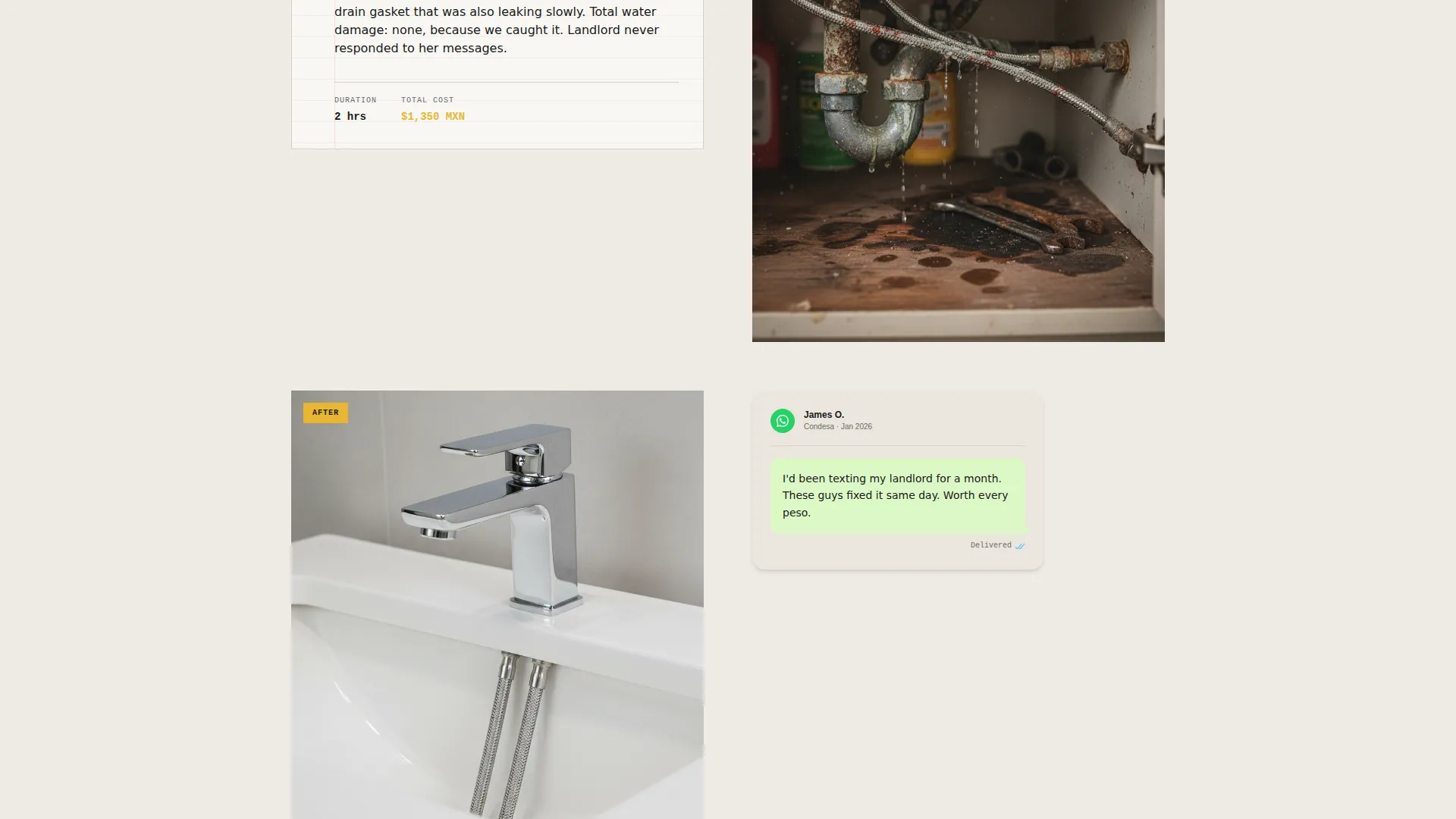 Handyman Landing Page Template for CDMX Services
