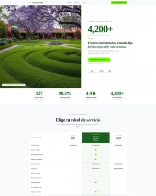 Lawn Care Comparison Landing Page Template