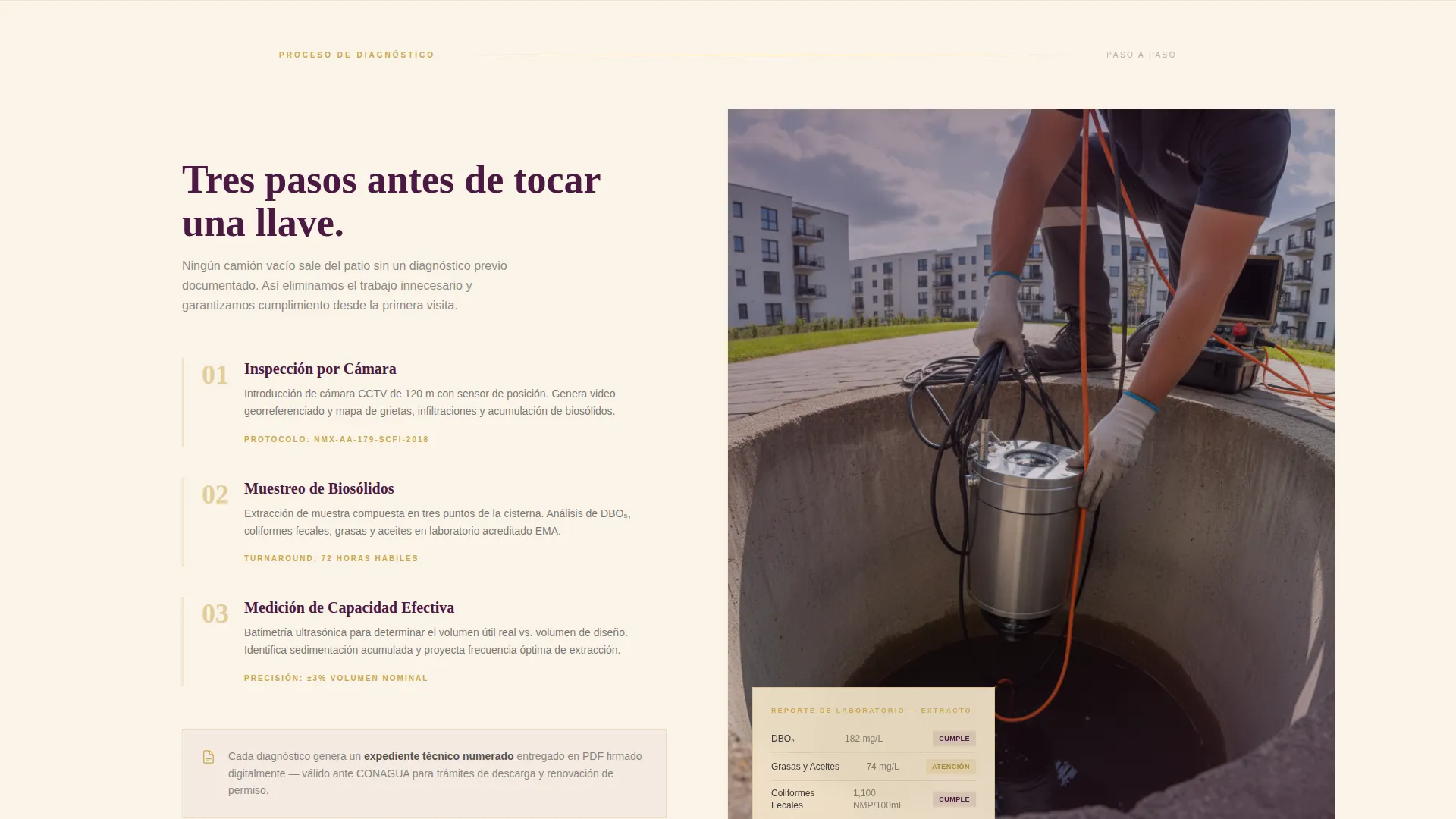 Mexico City Septic Service B2B Landing Page Template