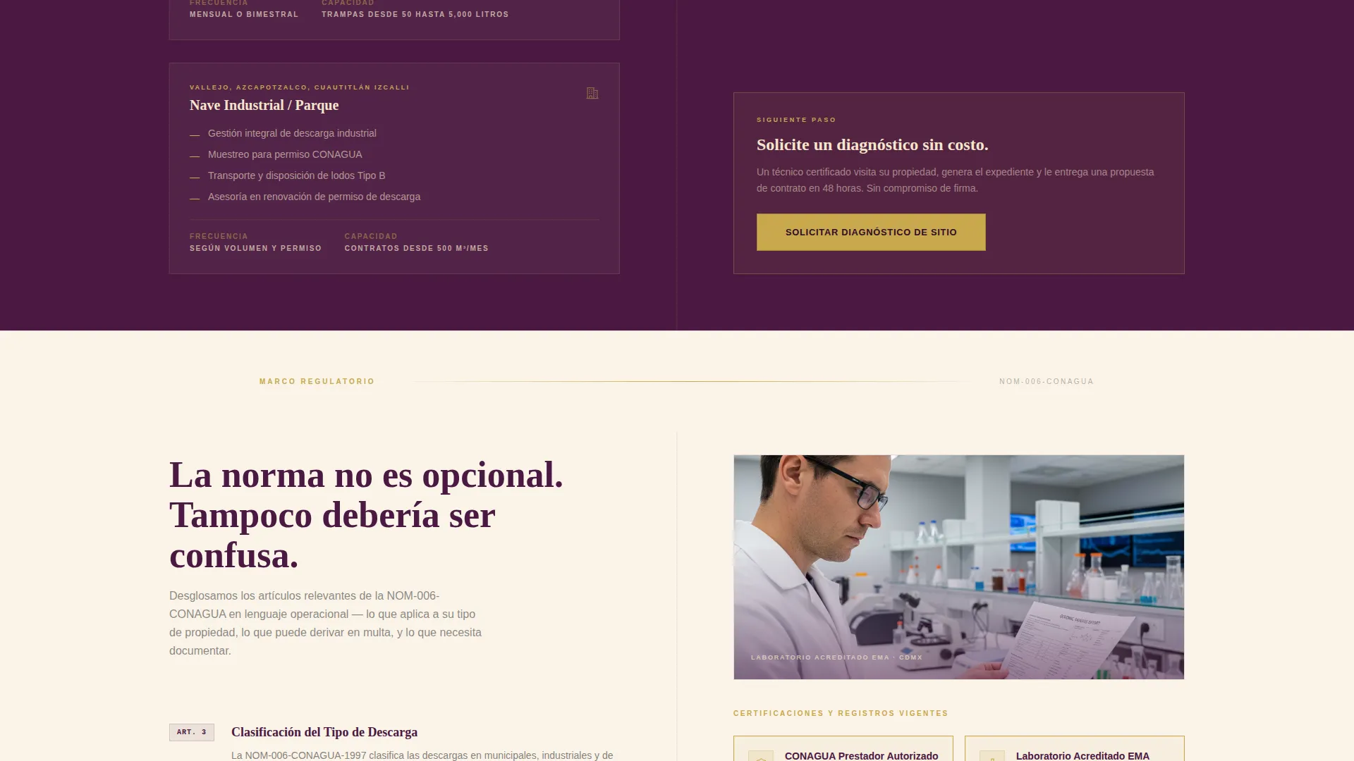 Mexico City Septic Service B2B Landing Page Template
