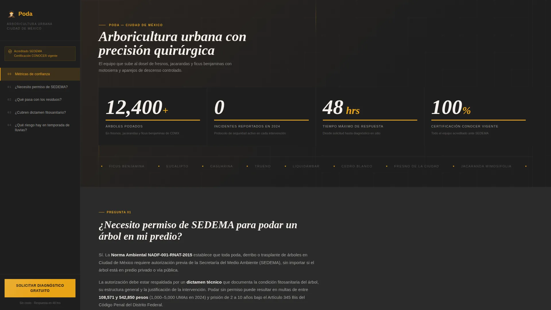 Precision Arborist Landing Page Template