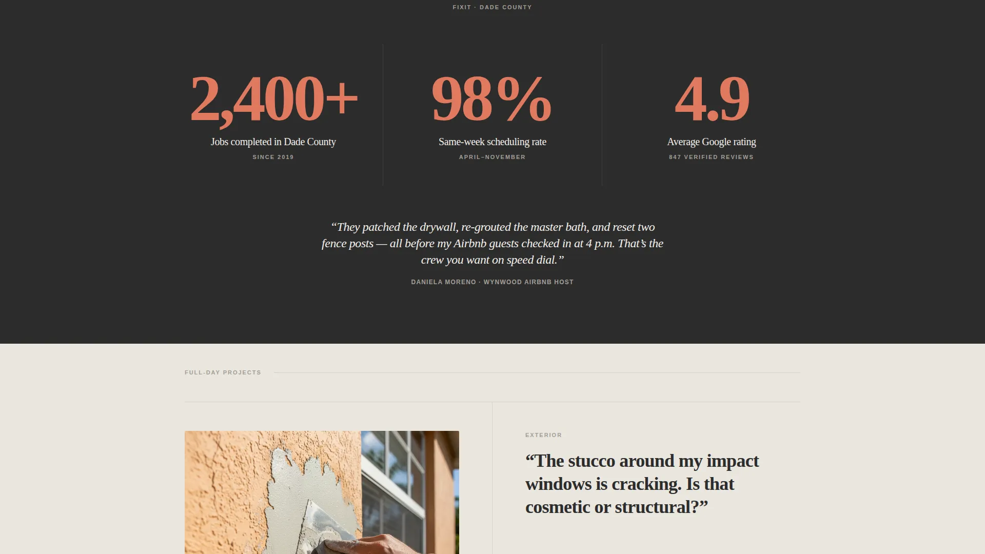 Trusted Home Repair | Free Website Template | Rocket
