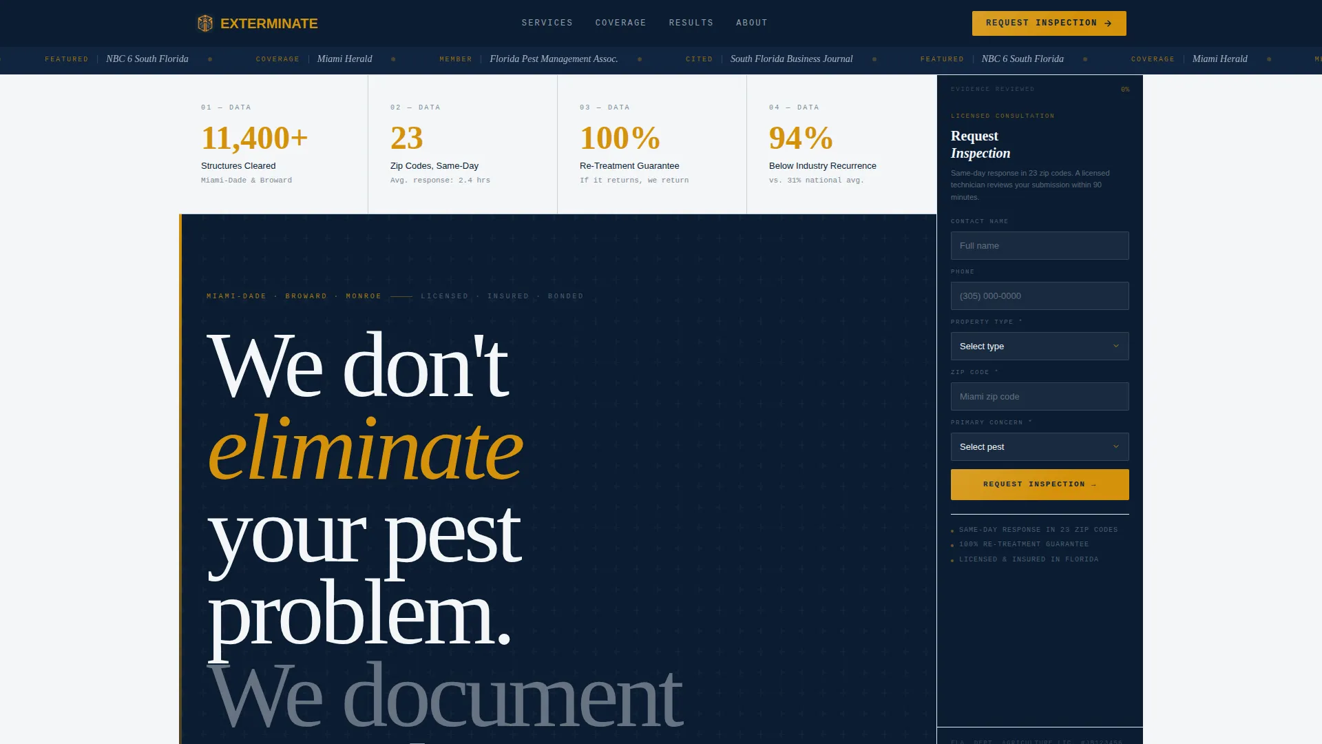 Commanding Pestcontrol | Free Website Template | Rocket