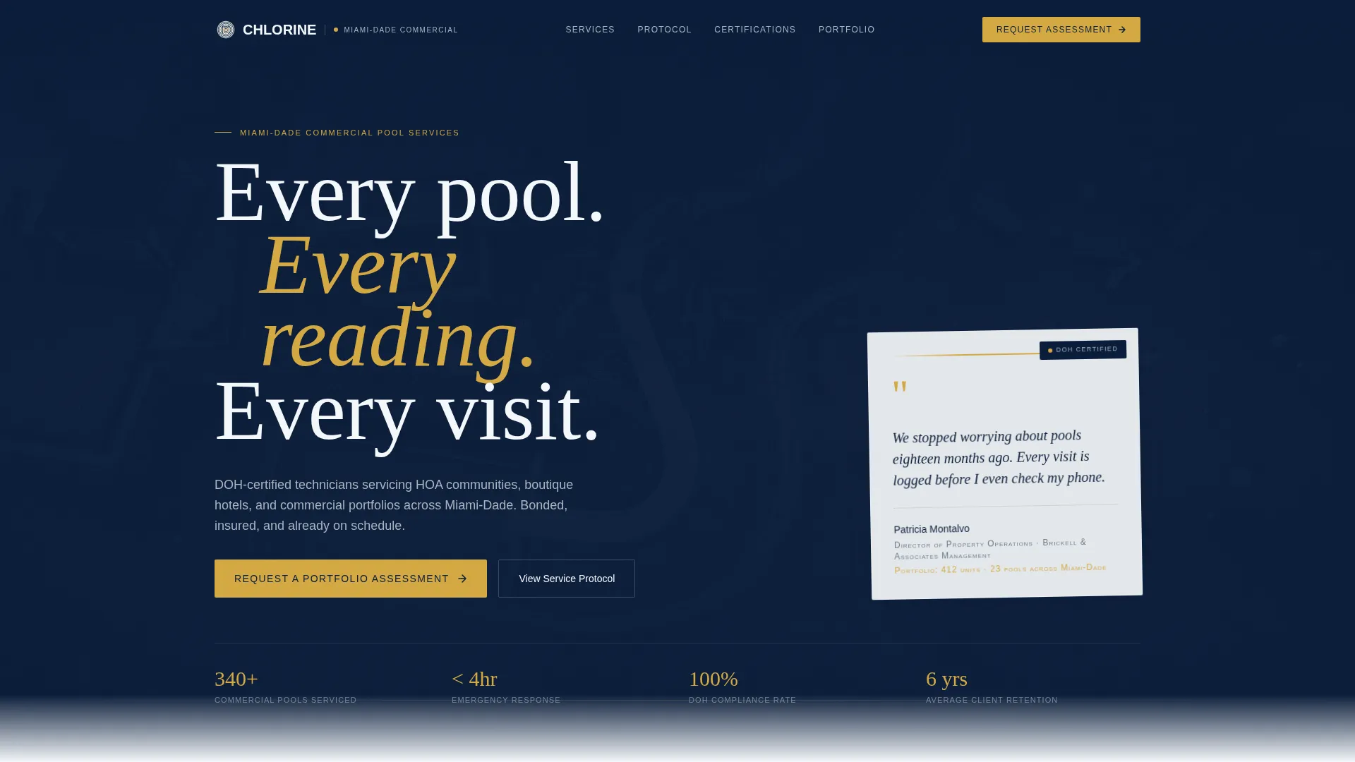 Precision Poolservice | Free Website Template | Rocket