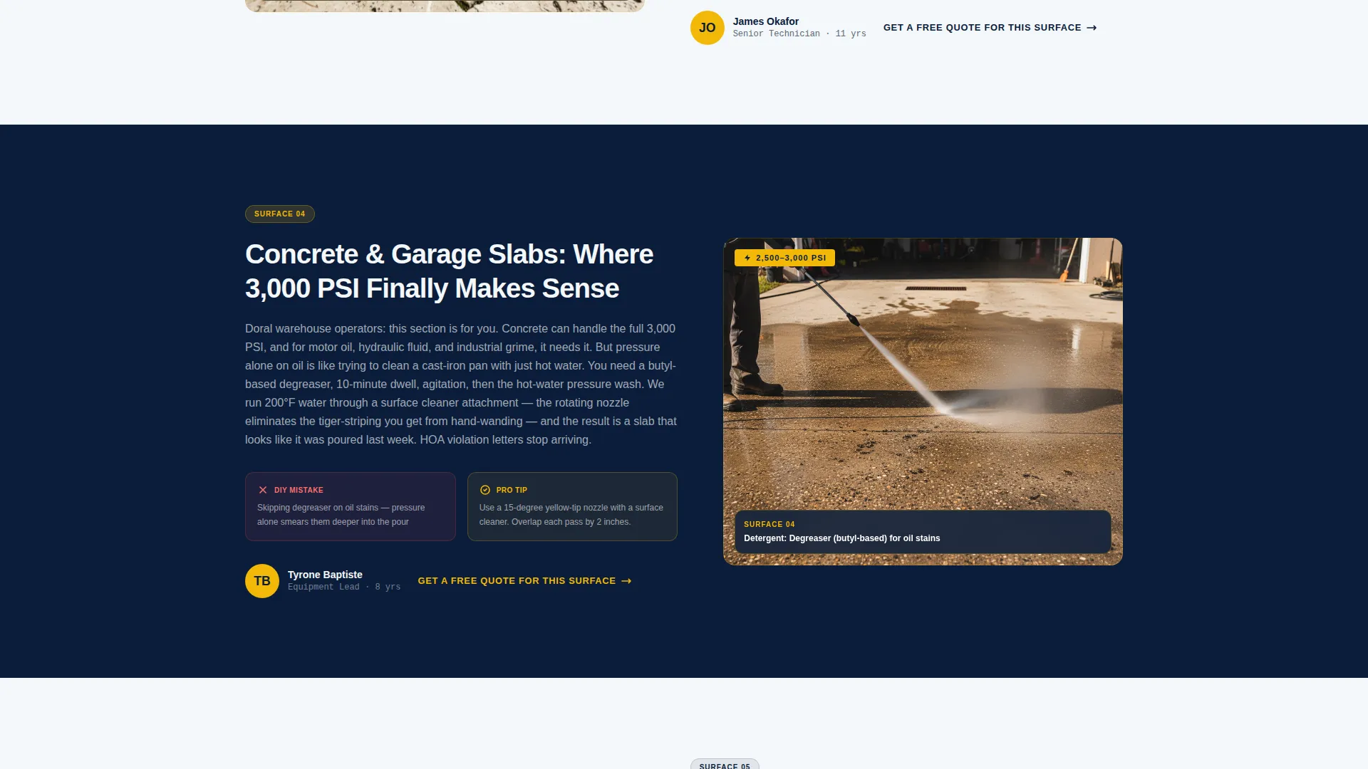 Certified Surface Restoration | Free Website Template | Rocket