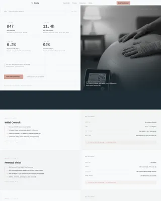 Transparent Midwife Landing Page Template