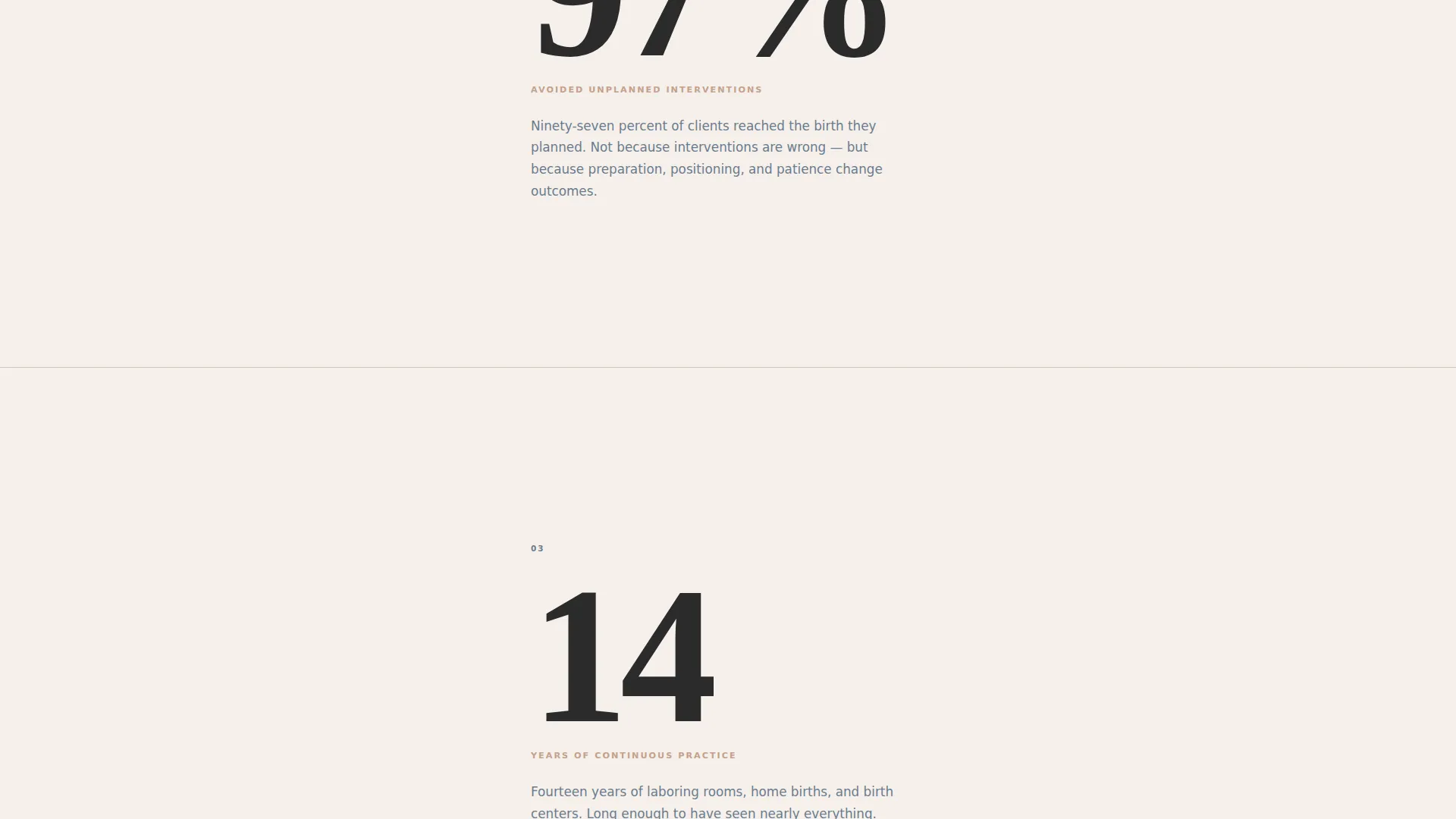 Editorial Midwife Landing Page Template