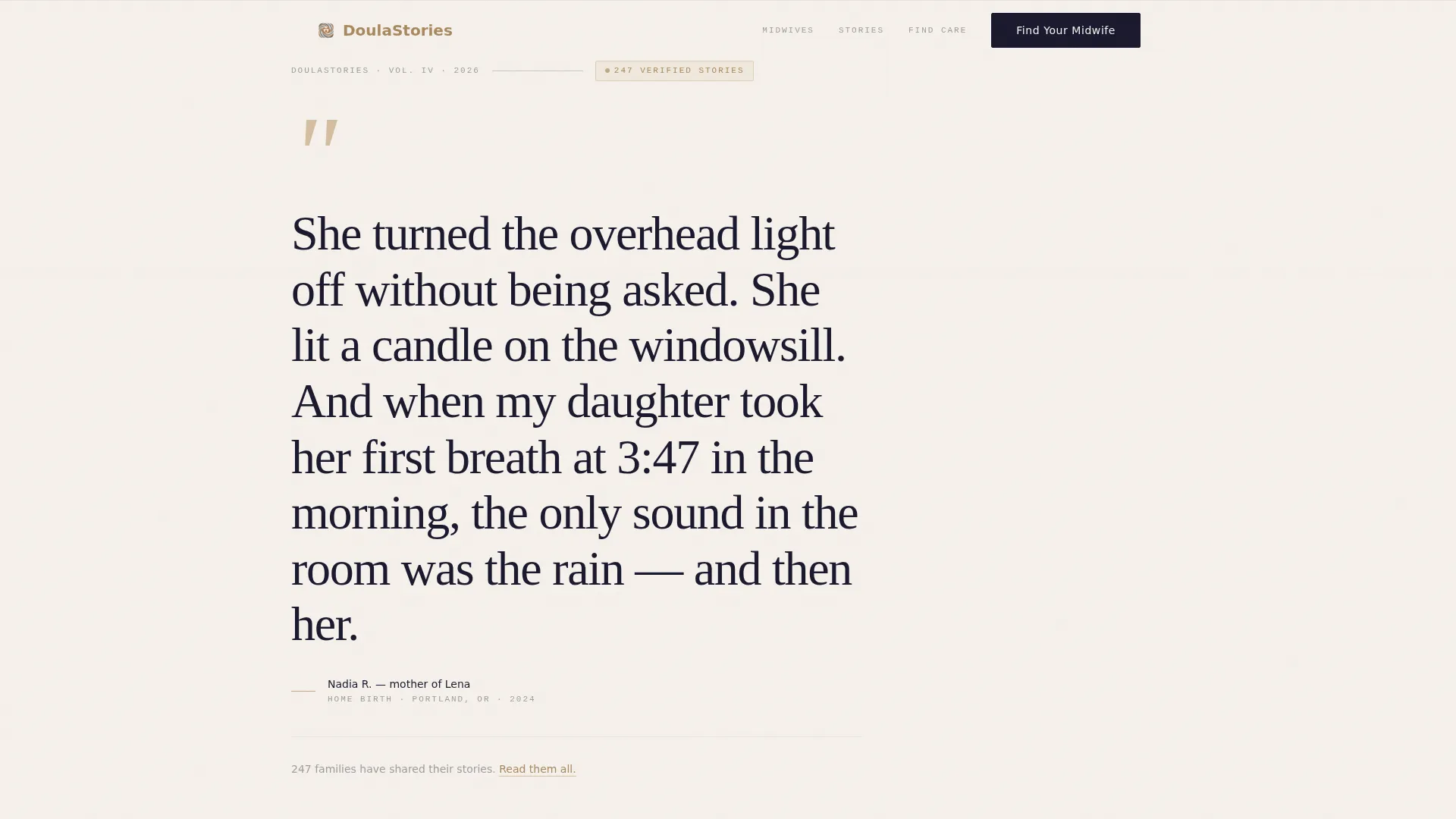 and Midwife Landing Page Template - Testimonial-Led Design