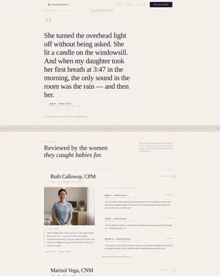 and Midwife Landing Page Template - Testimonial-Led Design
