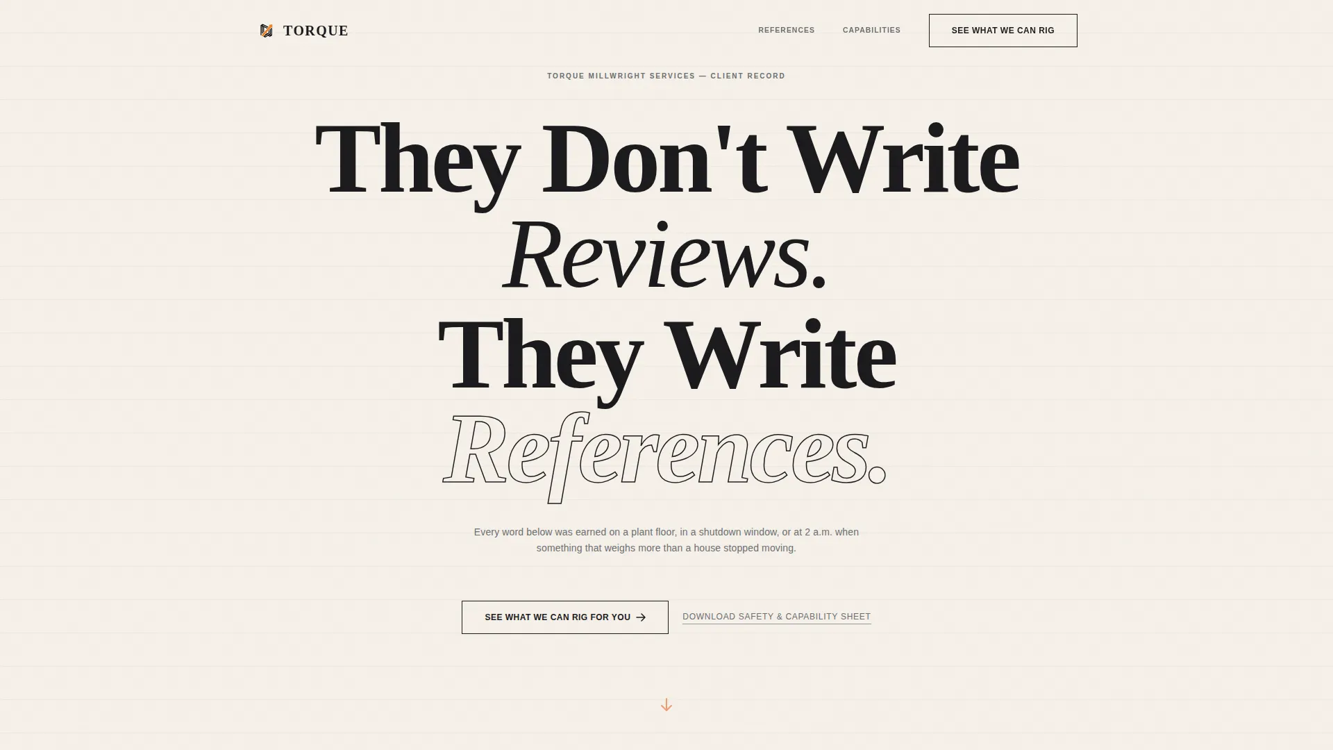 Millwright Business Reviews & Social Proof Website Template