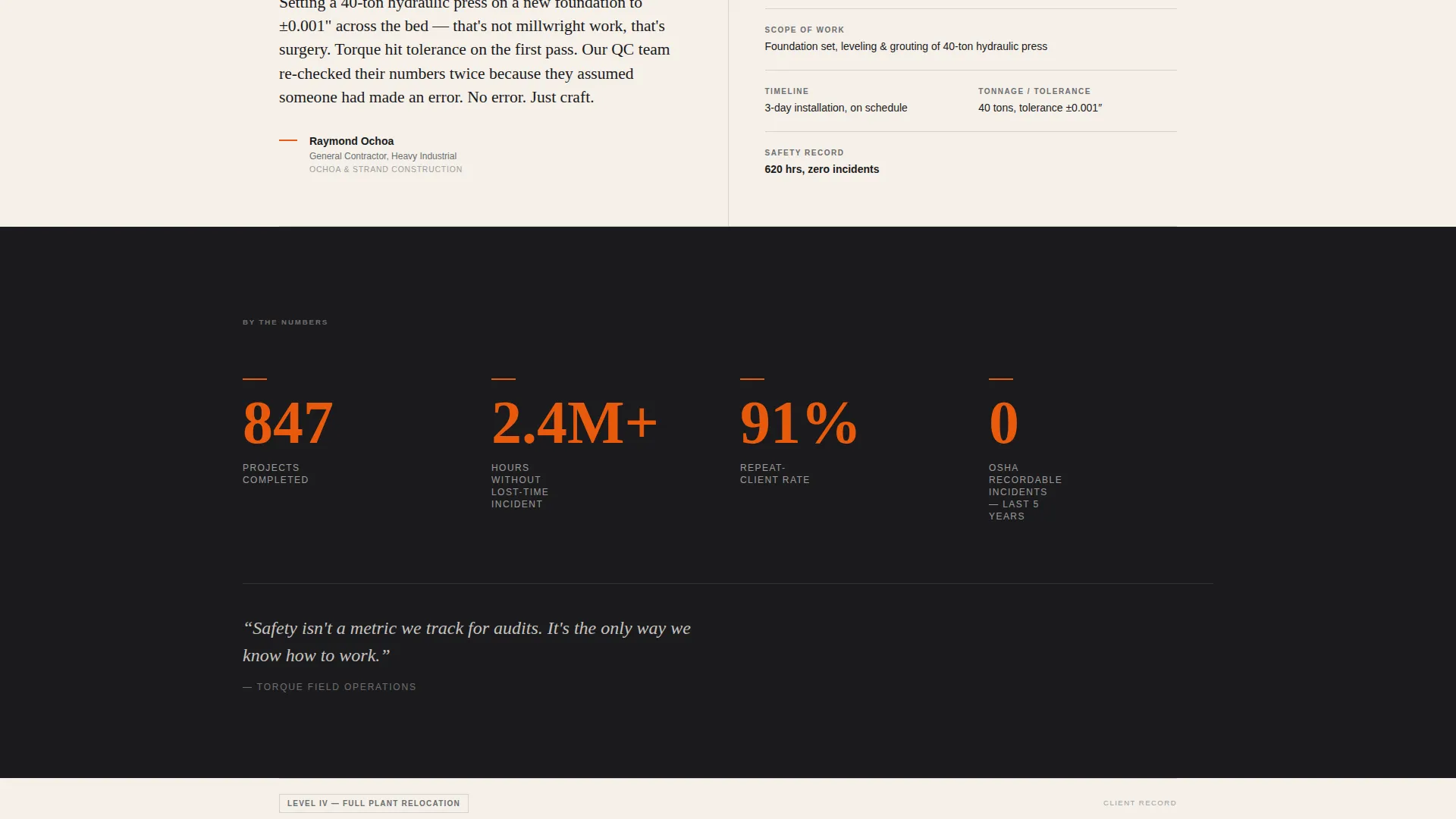 Millwright Business Reviews & Social Proof Website Template