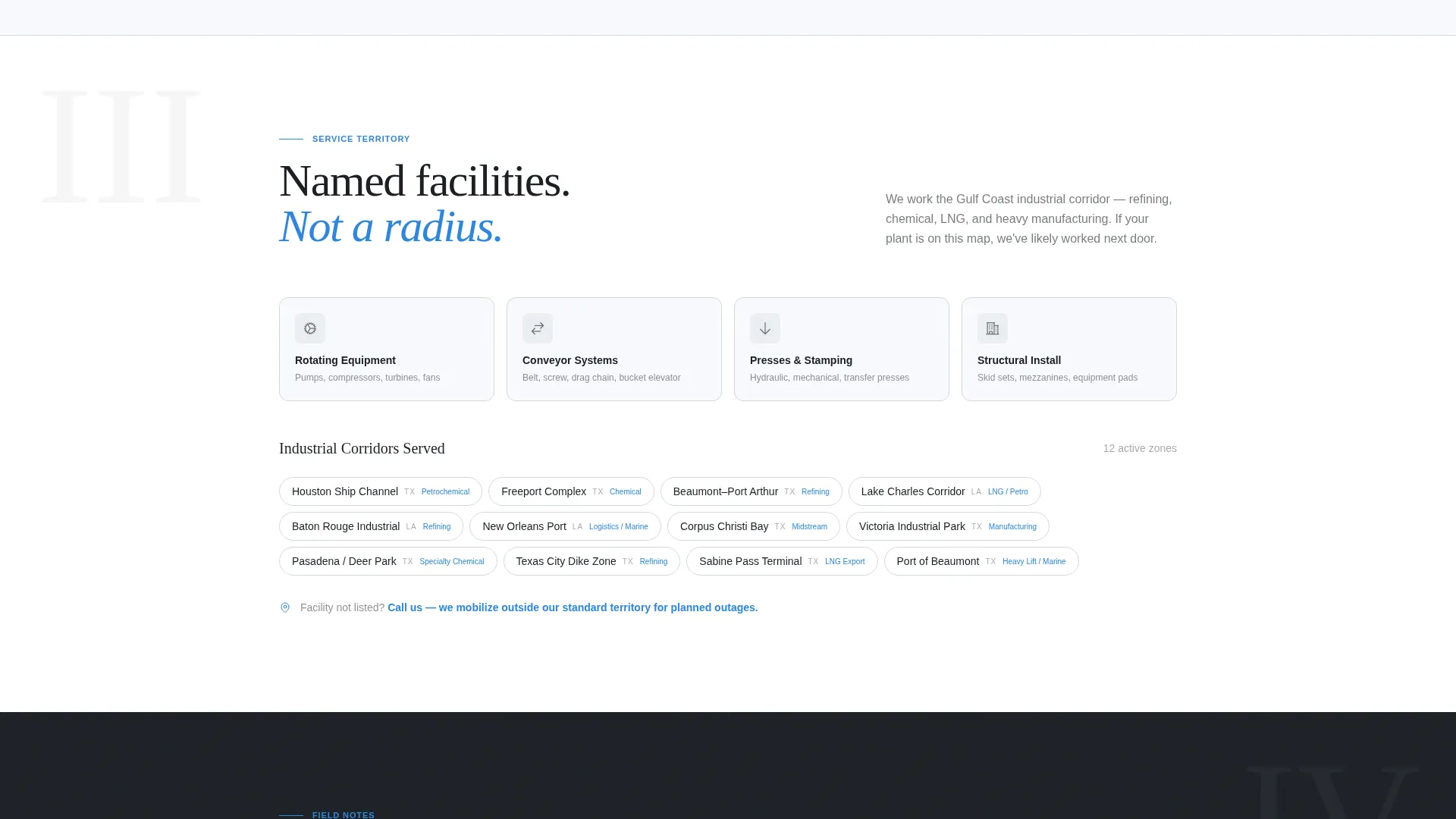 Millwright Business Appointment Booking Website Template