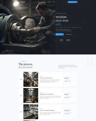 Millwright Business Appointment Booking Website Template