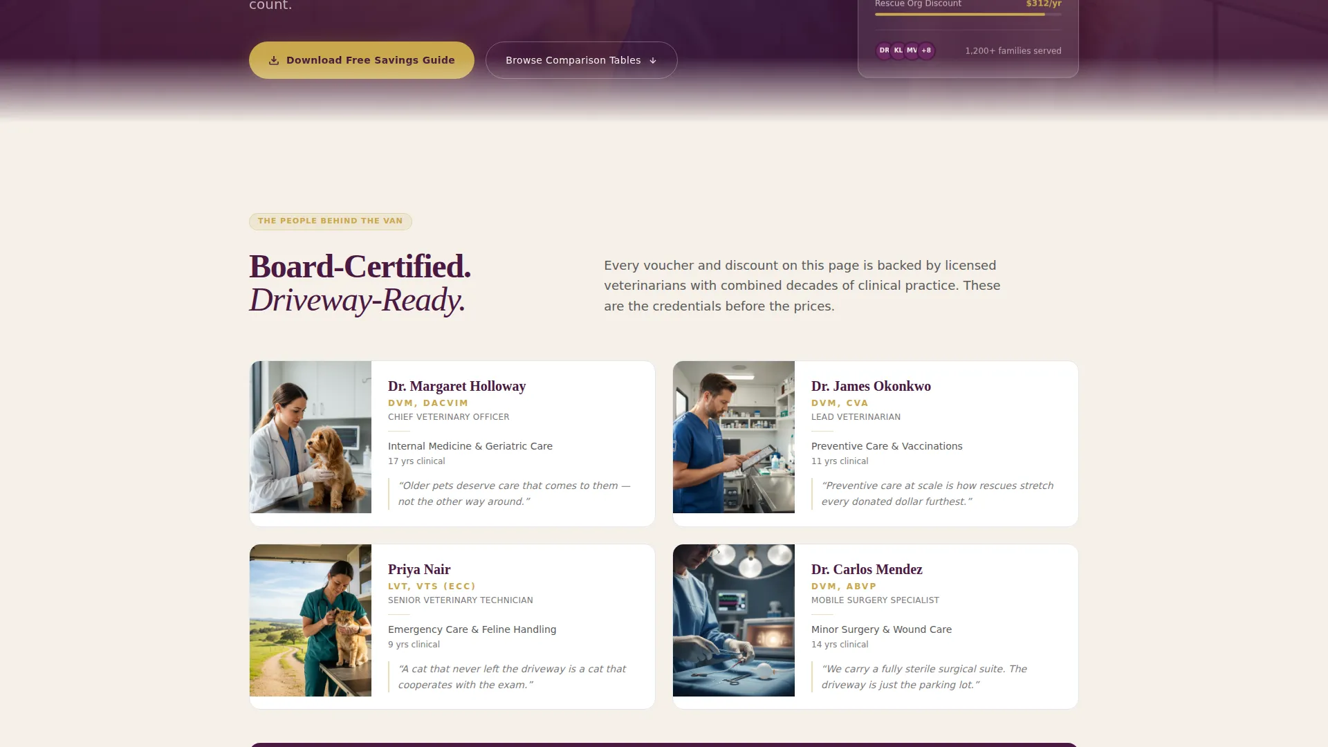 Trusted Mobilevet Landing Page Template