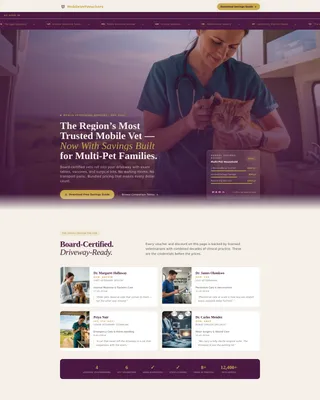 Trusted Mobilevet Landing Page Template