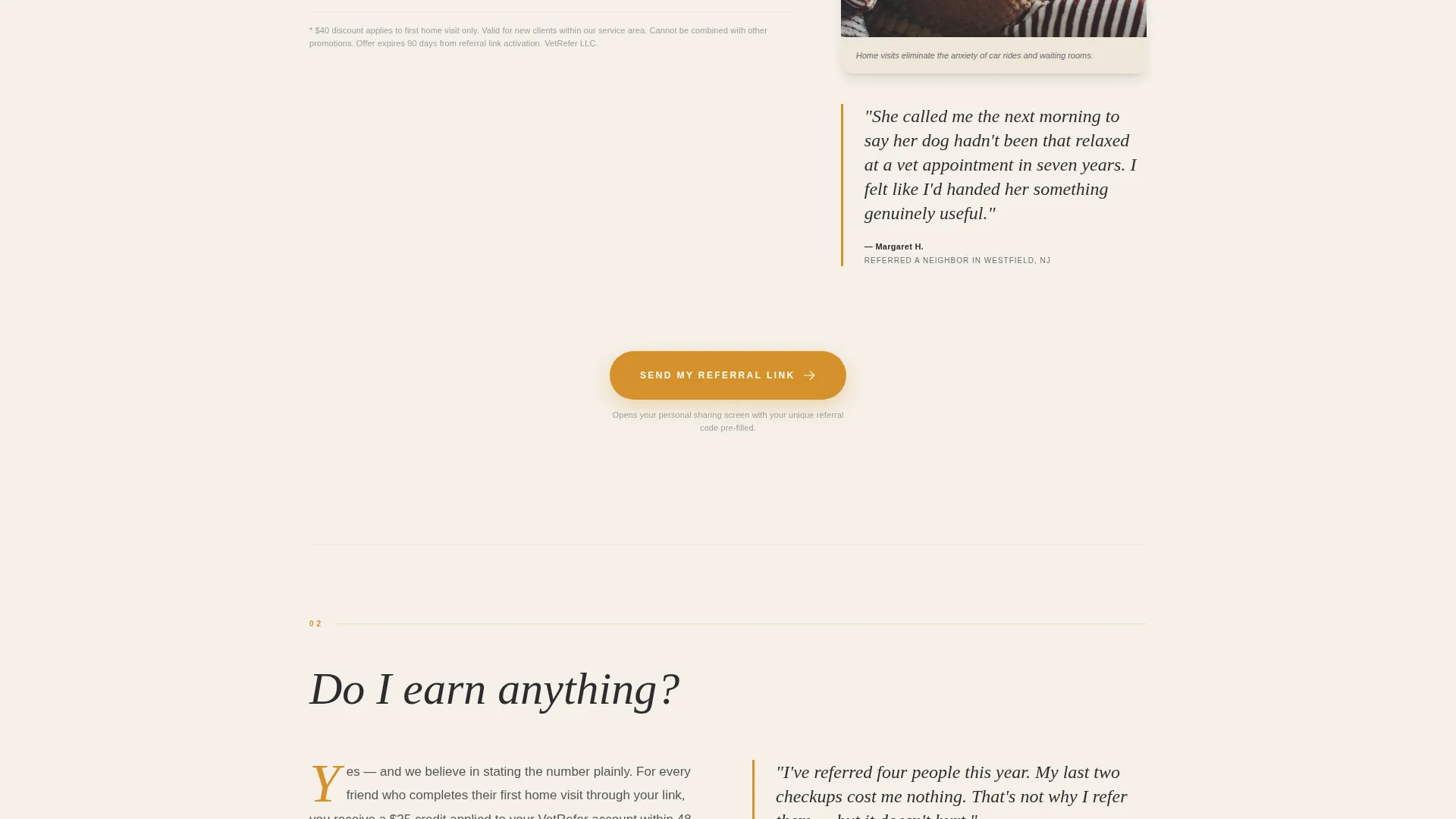 Mobile Vet Referral Landing Page Template