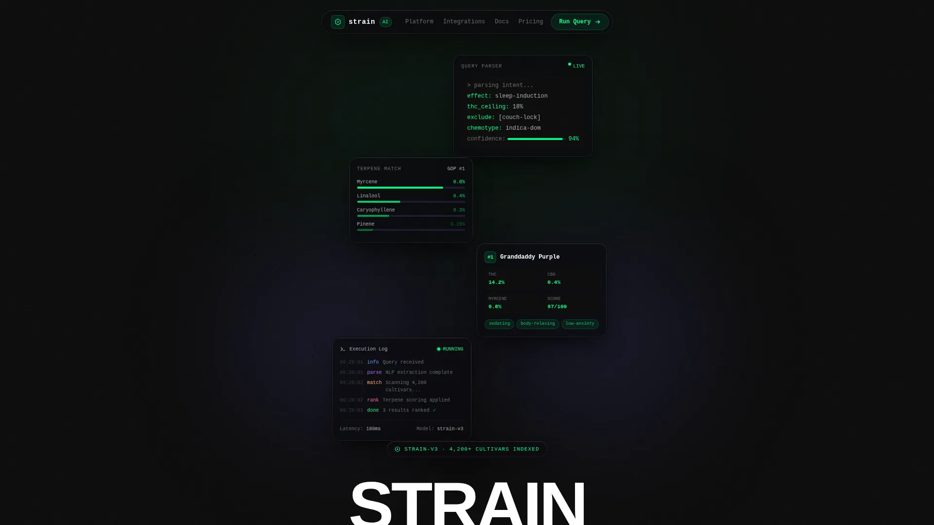 Cannabis AI Chatbot Landing Page Template