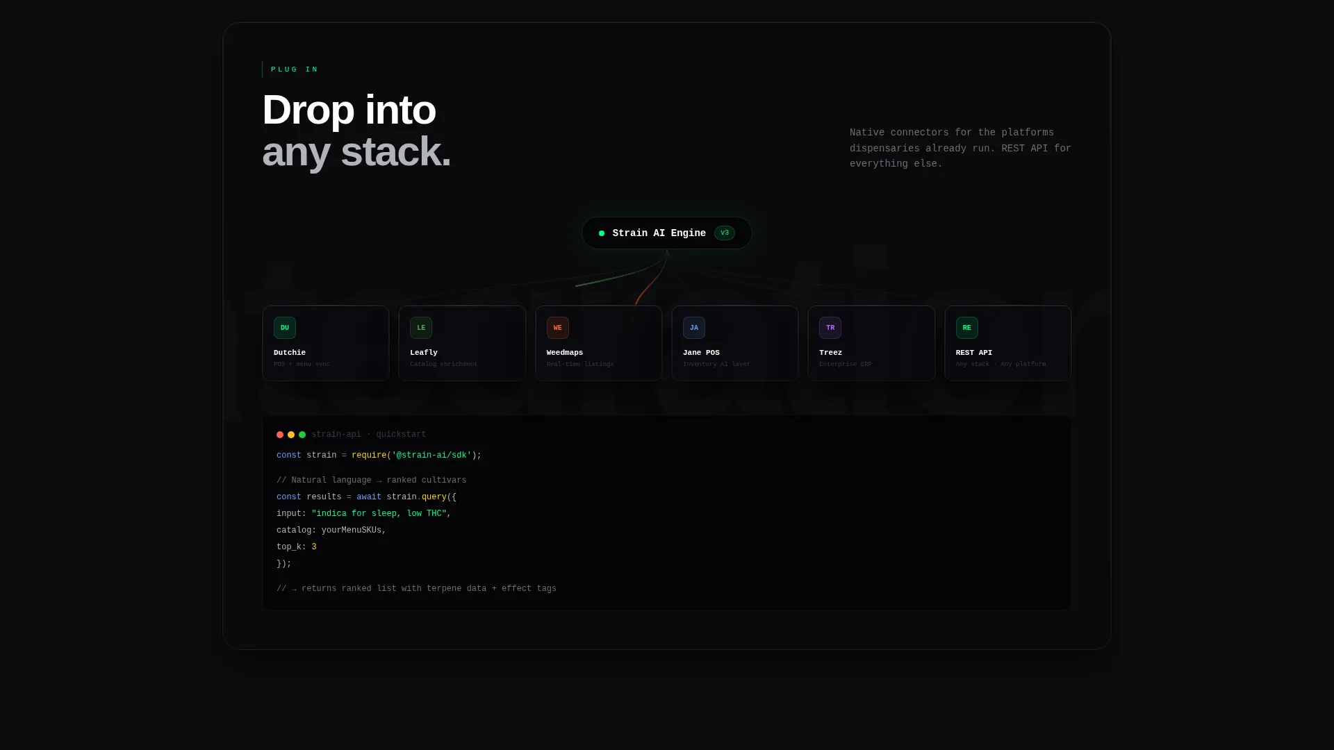 Cannabis AI Chatbot Landing Page Template