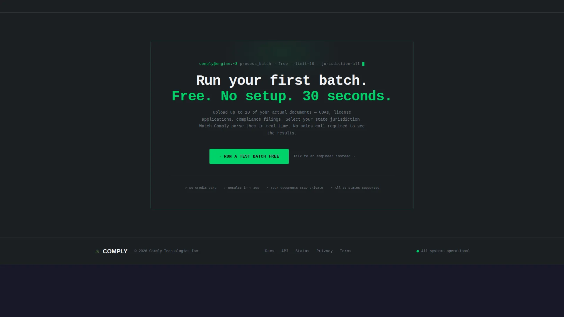Cannabis AI Document Processing Landing Page Template