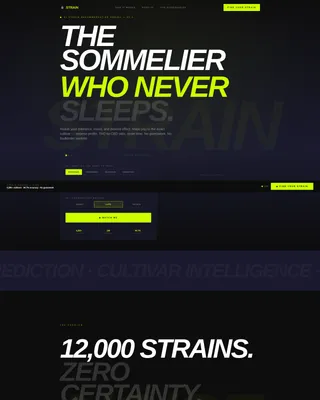Cannabis AI Recommendation Landing Page Template