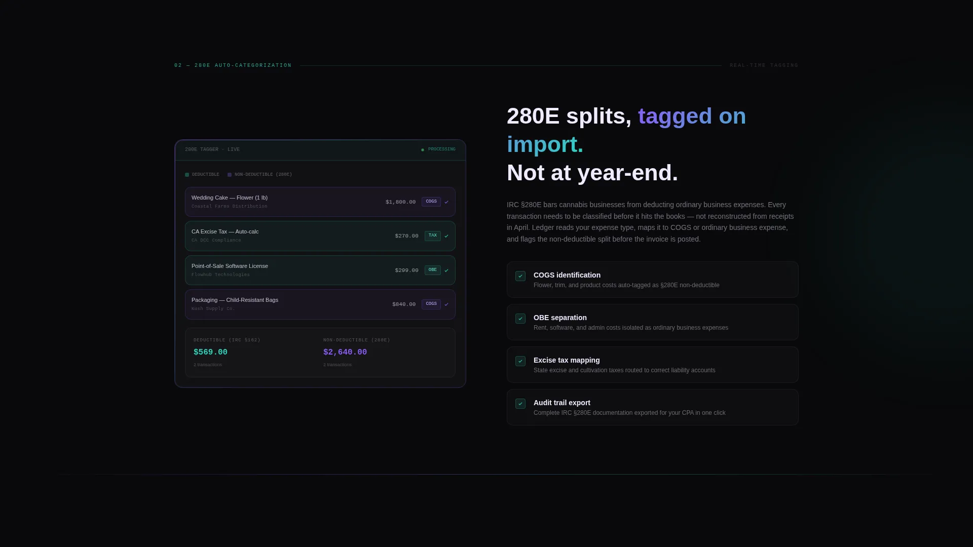 Cannabis Billing Landing Page Template