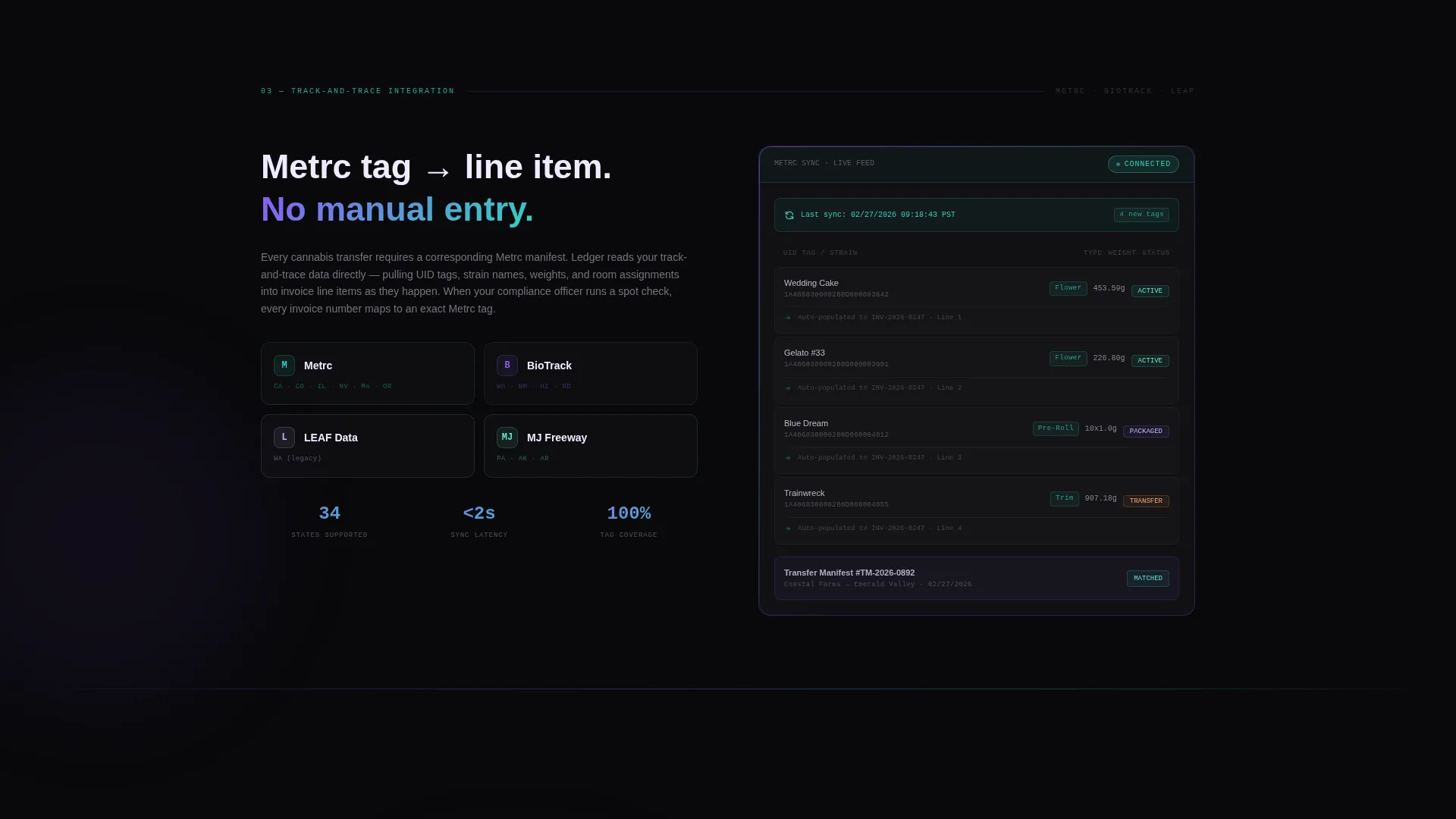 Cannabis Billing Landing Page Template