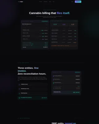 Cannabis Billing Landing Page Template
