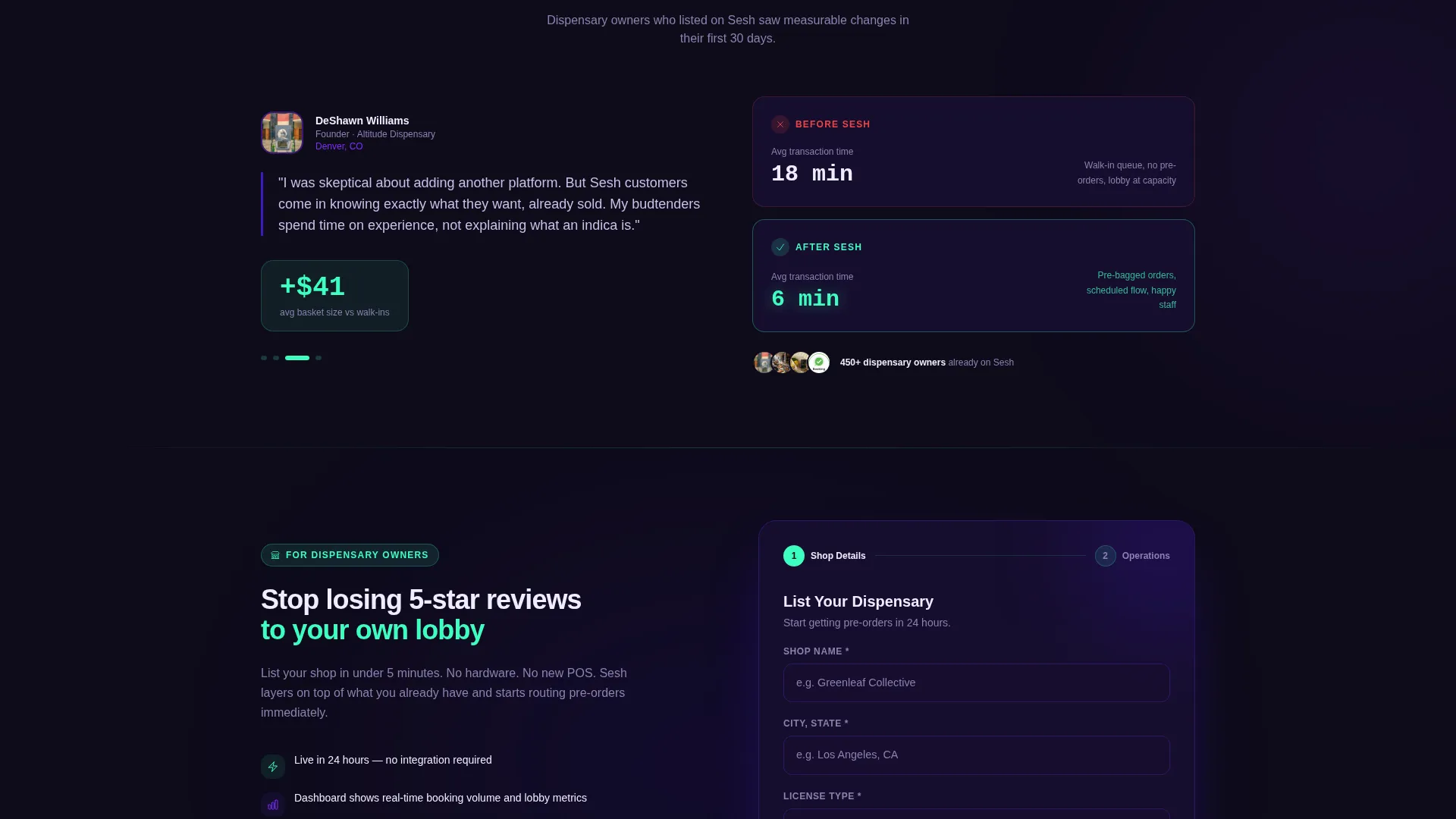 Cannabis Digital Presence Appointment Booking Website Template